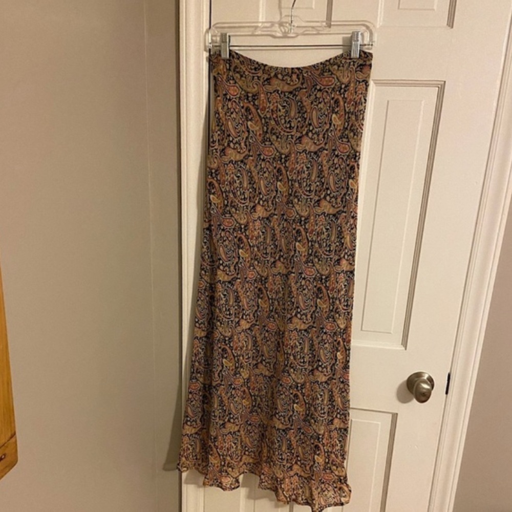 Ann Taylor Silk Paisley Skirt